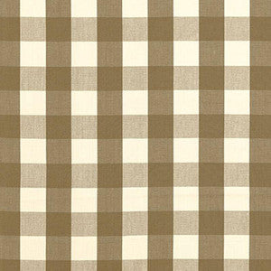 Camden Cotton Check Mocha 63040 by Schumacher Designer Fabric