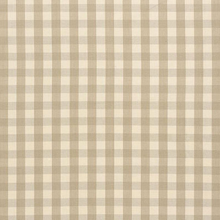 Elton Cotton Check Beige 63051 by Schumacher Designer Fabric Revisits Of Popular Patterns 1.25" - Swanky Fabrics -