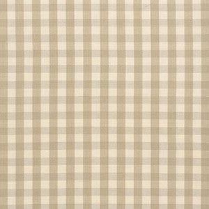 Elton Cotton Check Beige 63051 by Schumacher Designer Fabric