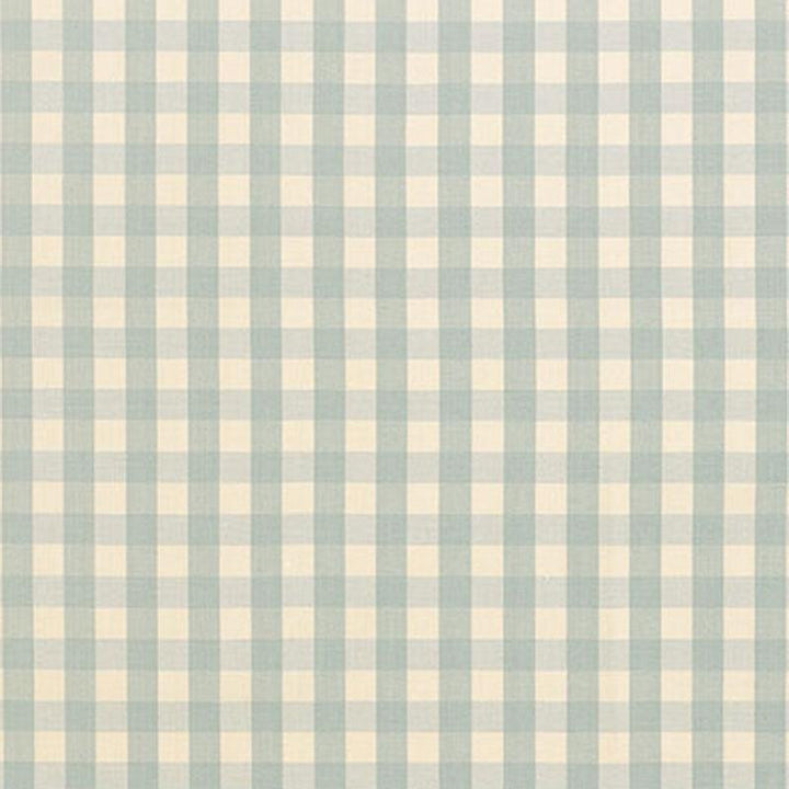 Elton Cotton Check Aqua 63057 by Schumacher Designer Fabric Revisits Of Popular Patterns 1.25" - Swanky Fabrics -