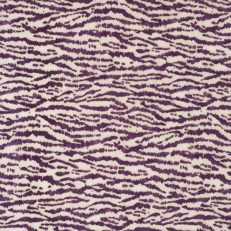 Animaux Eggplant 176374 by Schumacher Designer Fabric Animal Prints & Wovens 27.0" - Swanky Fabrics -