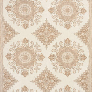 Montecito Medallion Neutral 176480 by Schumacher Designer Fabric