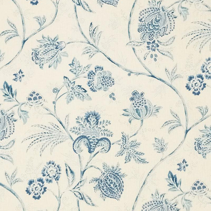 Chinoiserie Vine China Blue 176490 by Schumacher Designer Fabric Mark D. Sikes 18.0" - Swanky Fabrics -
