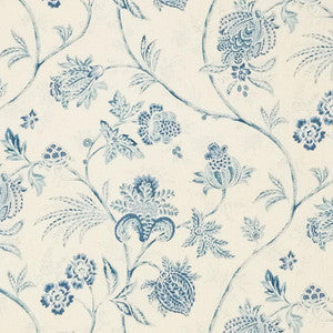 Chinoiserie Vine China Blue 176490 by Schumacher Designer Fabric