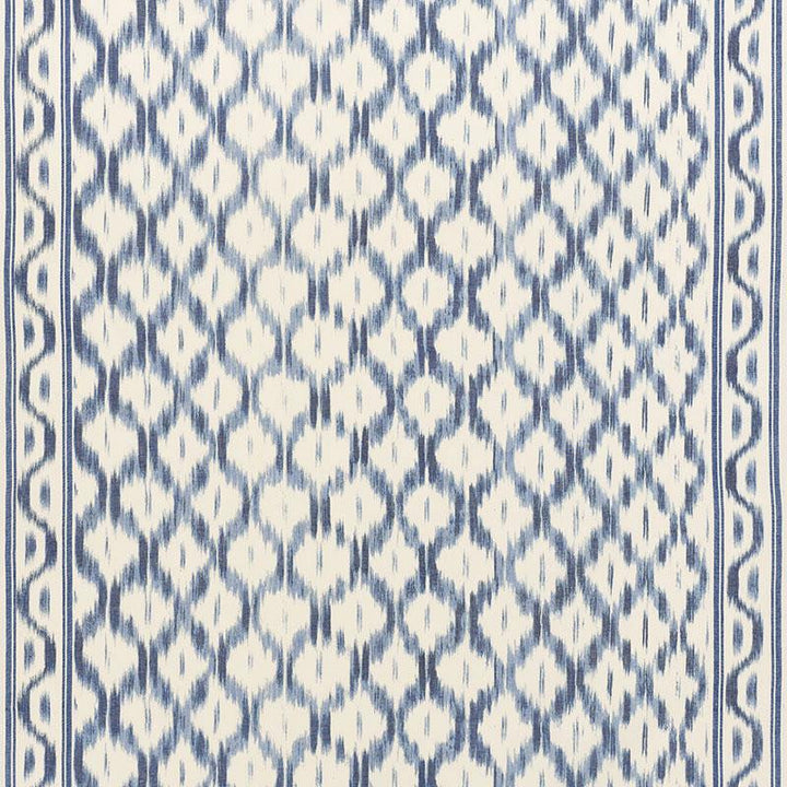 Santa Monica Ikat Indigo 176502 by Schumacher Designer Fabric Mark D. Sikes 52.75" - Swanky Fabrics -