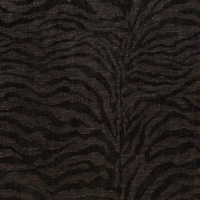 Tiger Chenille Charcoal 70512 by Schumacher Designer Fabric Animal Prints & Wovens 26.0" - Swanky Fabrics -