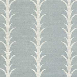 Acanthus Stripe Sisal Chambray 5006056 by Schumacher Designer Wallpaper