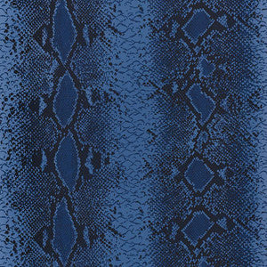 Snake Charmer Cobalt 5008182 by Schumacher Designer Wallpaper