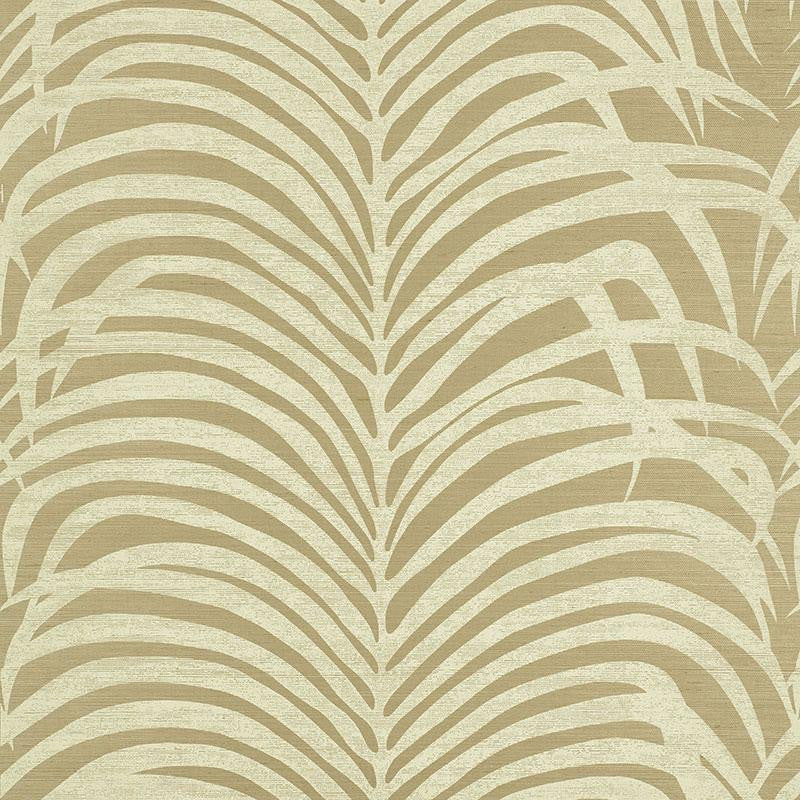 Zebra Palm Sisal Sage 5008223 by Schumacher Designer Wallpaper Shangri-La 33.5" - Swanky Fabrics -