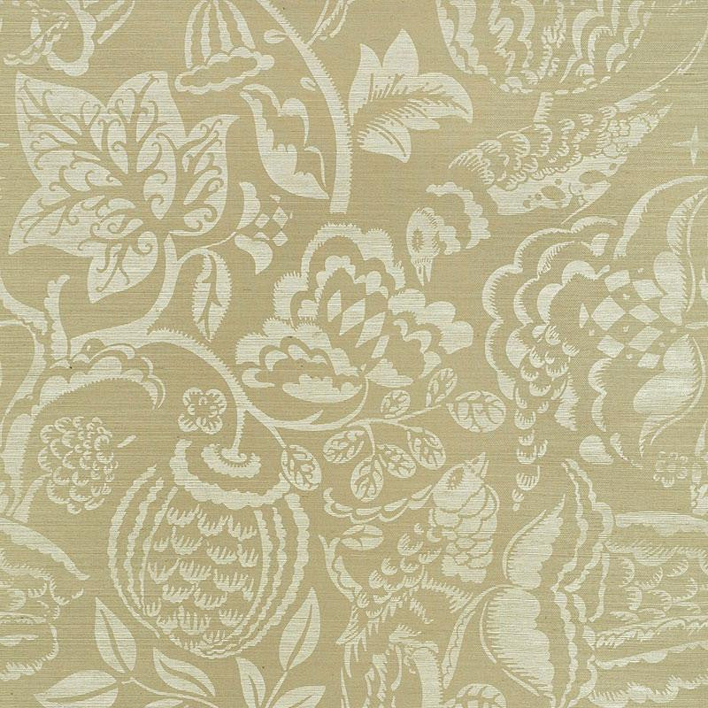 Uccello Sisal Sage 5008261 by Schumacher Designer Wallpaper Shangri-La 34.0" - Swanky Fabrics -