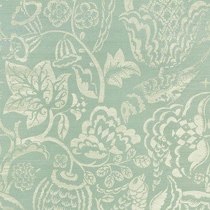 Uccello Sisal Sky 5008262 by Schumacher Designer Wallpaper