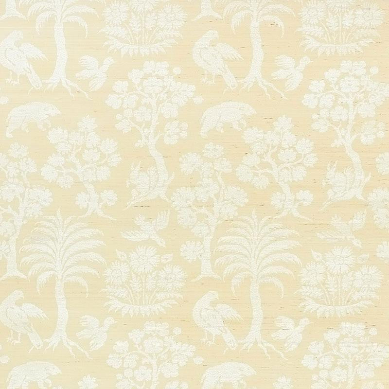 Woodland Silhouette Sisal Ivory 5008280 by Schumacher Designer Wallpaper Shangri-La 16.75" - Swanky Fabrics -