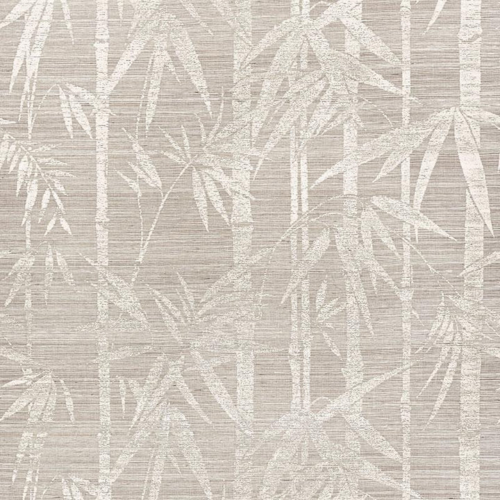 Les Bambous Sisal Fog 5008311 by Schumacher Designer Wallpaper Shangri-La 33.5" - Swanky Fabrics -