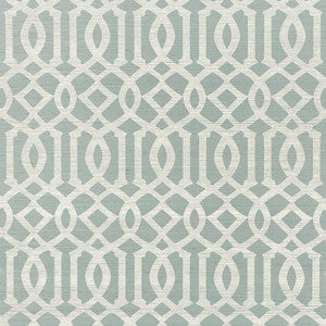 Imperial Trellis Sisal Sky 5008352 by Schumacher Designer Wallpaper