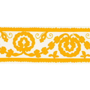 Ashbury Tape Yellow 70590 by Schumacher Designer Trim