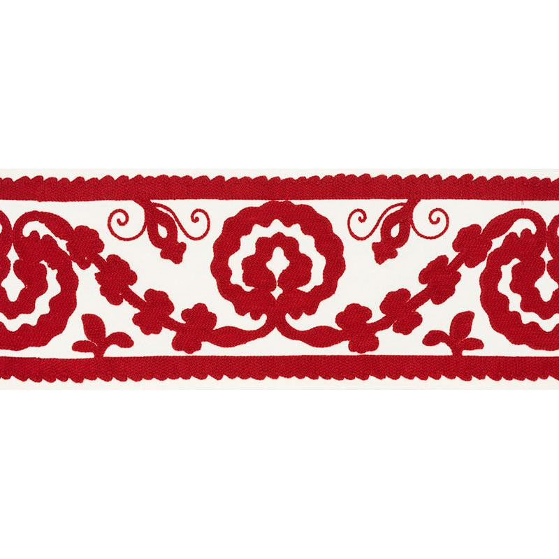 Ashbury Tape Red 70593 by Schumacher Designer Trim Couture Trims - Swanky Fabrics -