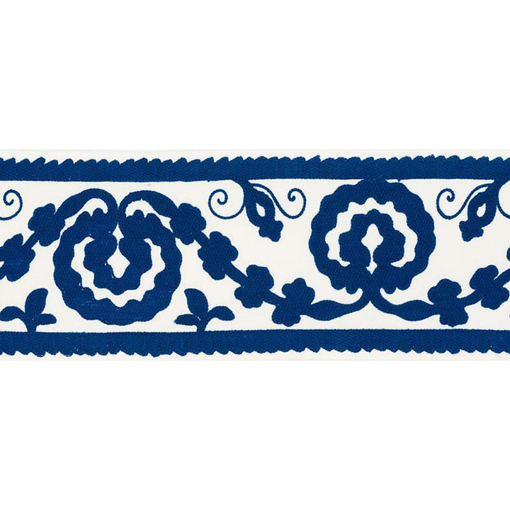 Ashbury Tape Blue 70594 by Schumacher Designer Trim Couture Trims - Swanky Fabrics -