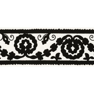 Ashbury Tape Black 70595 by Schumacher Designer Trim