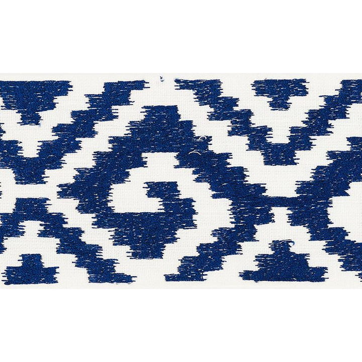 Fillmore Tape Blue 70606 by Schumacher Designer Trim Couture Trims 7.62" - Swanky Fabrics -