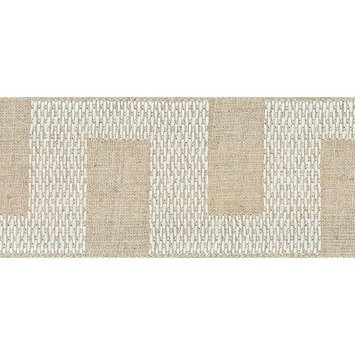 Matrix Tape Natural 70610 by Schumacher Designer Trim Happy Together 3.75" - Swanky Fabrics -