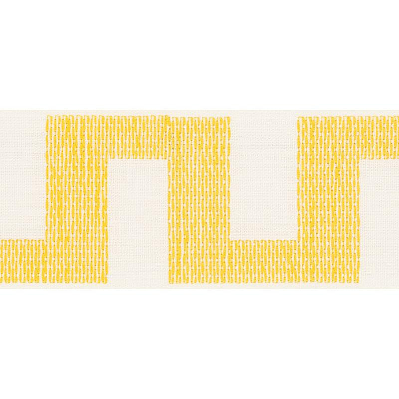 Matrix Tape Yellow 70611 by Schumacher Designer Trim Happy Together Ii 3.75" - Swanky Fabrics -