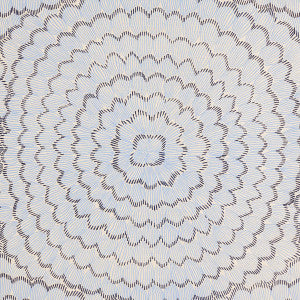 Feather Bloom Sisal Two Blues 5006071 by Schumacher Designer Wallpaper