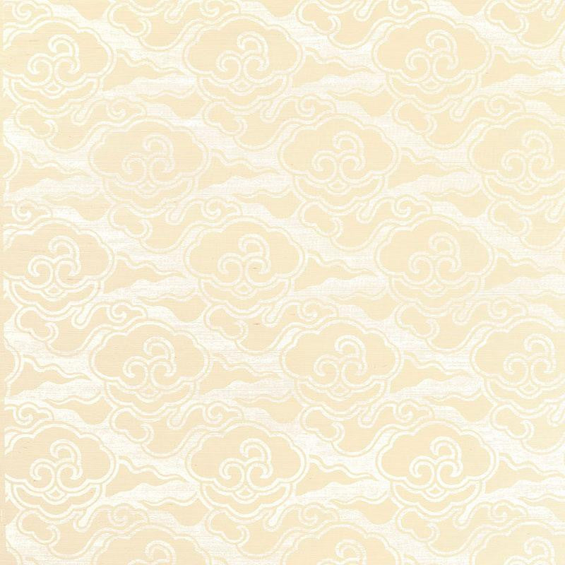 Cirrus Clouds Sisal Blanched 5006061 by Schumacher Designer Wallpaper Celerie Kemble 11.25" - Swanky Fabrics -