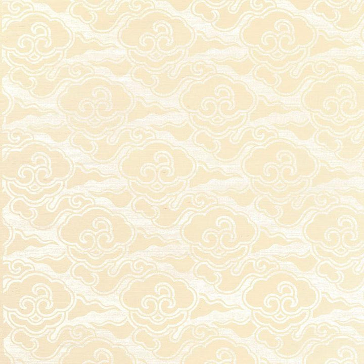 Cirrus Clouds Sisal Blanched 5006061 by Schumacher Designer Wallpaper Celerie Kemble 11.25" - Swanky Fabrics -