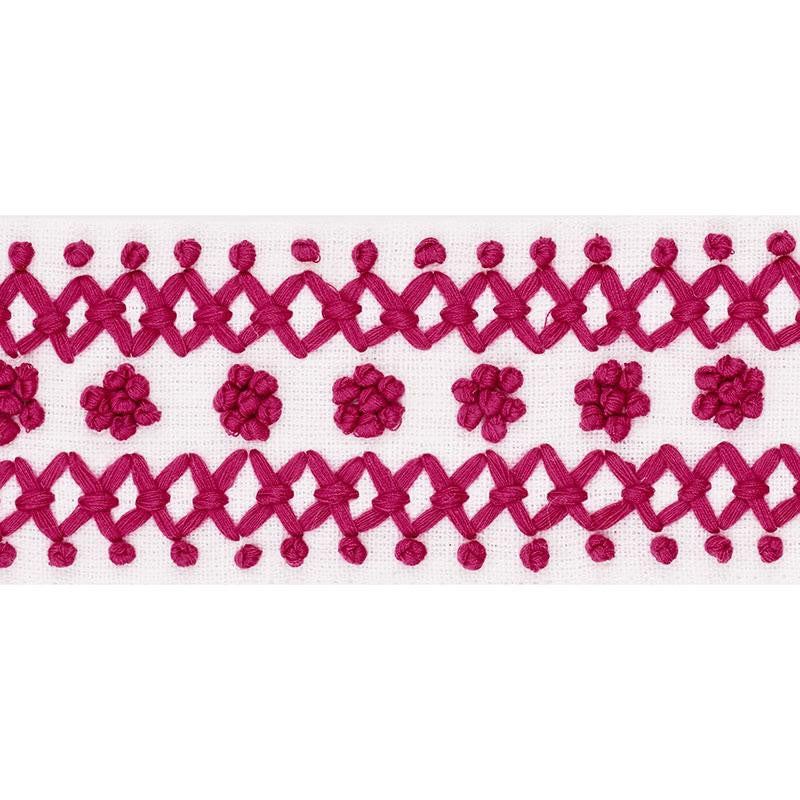 Sunnyvale Tape Pink 70634 by Schumacher Designer Trim Couture Trims - Swanky Fabrics -