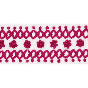 Sunnyvale Tape Pink 70634 by Schumacher Designer Trim