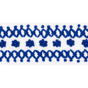 Sunnyvale Tape Blue 70636 by Schumacher Designer Trim