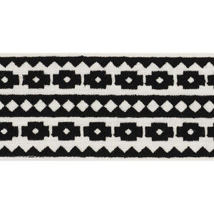 Talitha Tape Black 70642 by Schumacher Designer Trim