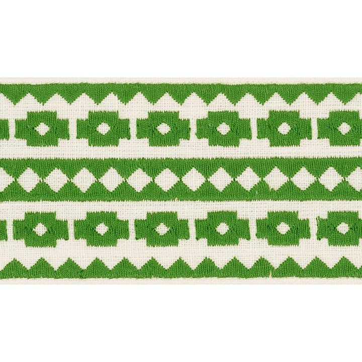 Talitha Tape Green 70644 by Schumacher Designer Trim Couture Trims - Swanky Fabrics -