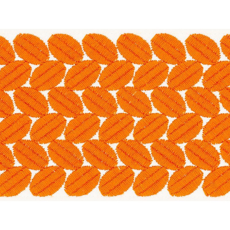 Berkeley Tape Wide Orange 70651 by Schumacher Designer Trim Happy Together Ii 1.0" - Swanky Fabrics -