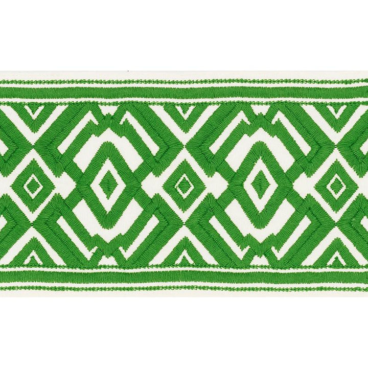 Avalon Tape Green 70663 by Schumacher Designer Trim Couture Trims 5.5" - Swanky Fabrics -