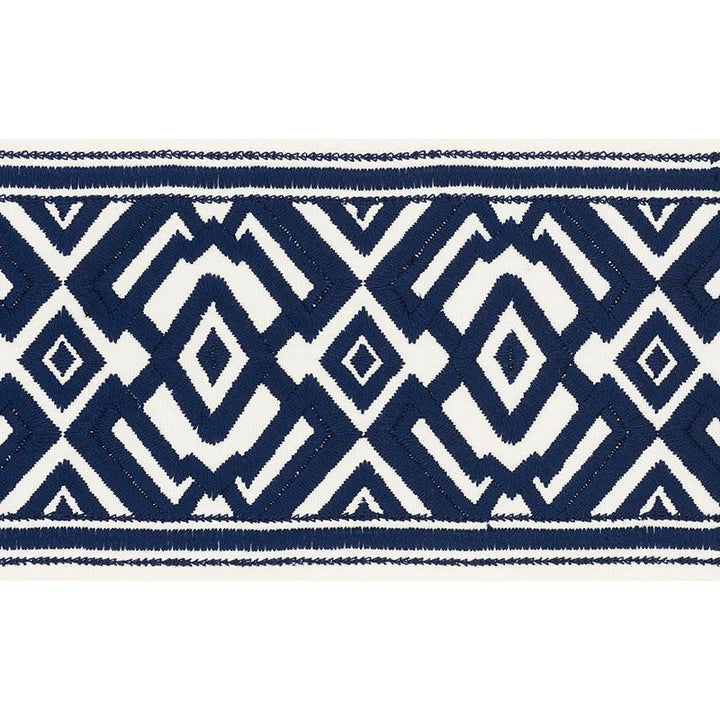 Avalon Tape Blue 70664 by Schumacher Designer Trim Couture Trims 5.5" - Swanky Fabrics -
