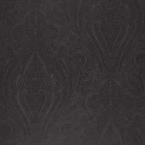 Breckenridge Paisley Charcoal 5006243 by Schumacher Designer Wallpaper