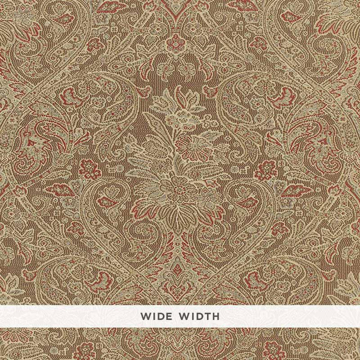 Sinclair Paisley Vicuna 5006251 by Schumacher Designer Wallpaper Luxe Lodge 27.0" - Swanky Fabrics -