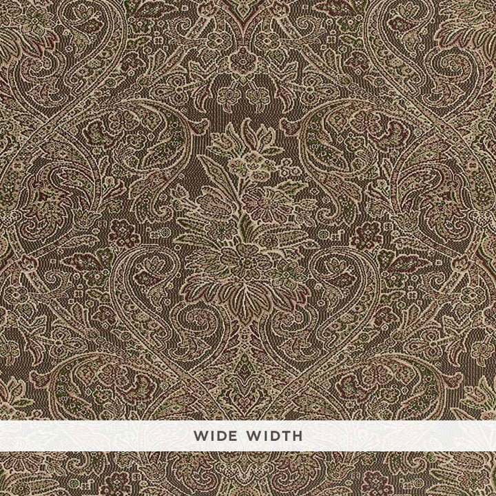 Sinclair Paisley Ash 5006252 by Schumacher Designer Wallpaper Luxe Lodge 27.0" - Swanky Fabrics -