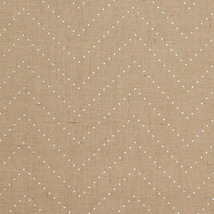 Colton Chevron Natural / Silver 5006280 by Schumacher Designer Wallpaper Celerie Kemble 16.25" - Swanky Fabrics -