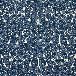 Claremont Crewel Embroidery Delft 64310 by Schumacher Designer Fabric