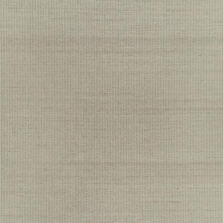 Harshaw Pinstripe Sisal Fog 5006162 by Schumacher Designer Wallpaper Luxe Lodge - Swanky Fabrics -