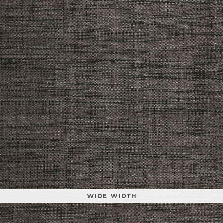 Weston Raffia Weave Charcoal 5006204 by Schumacher Designer Wallpaper Quiet Beauty - Swanky Fabrics -