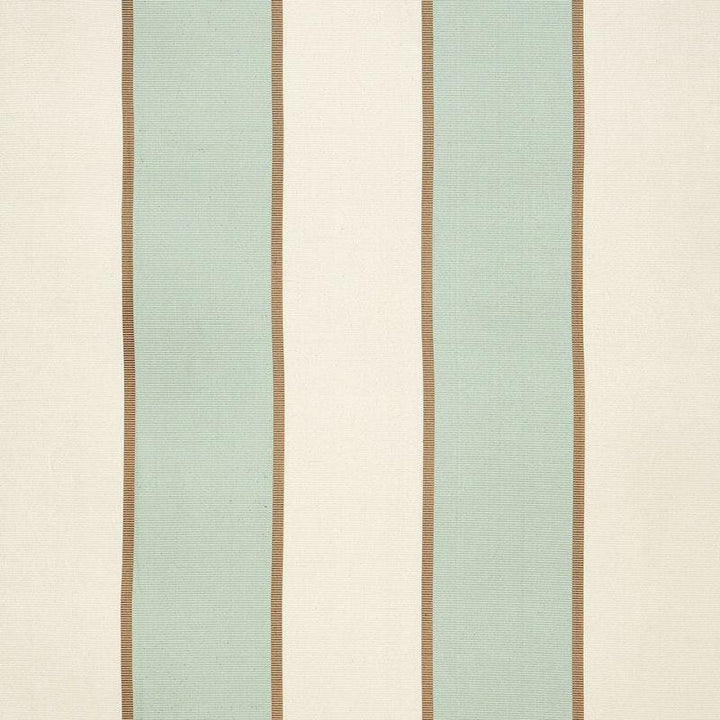 Montebello Stripe Aqua 64783 by Schumacher Designer Fabric Chroma 9.12" - Swanky Fabrics -