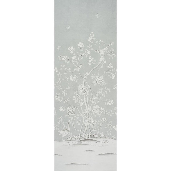 Chinois Palais Panel Grisaille 5007125 by Schumacher Designer Wallpaper Mary Mcdonald 51.75" - Swanky Fabrics -