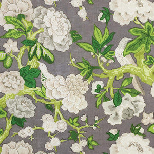Bermuda Blossoms Slate 175872 by Schumacher Designer Fabric