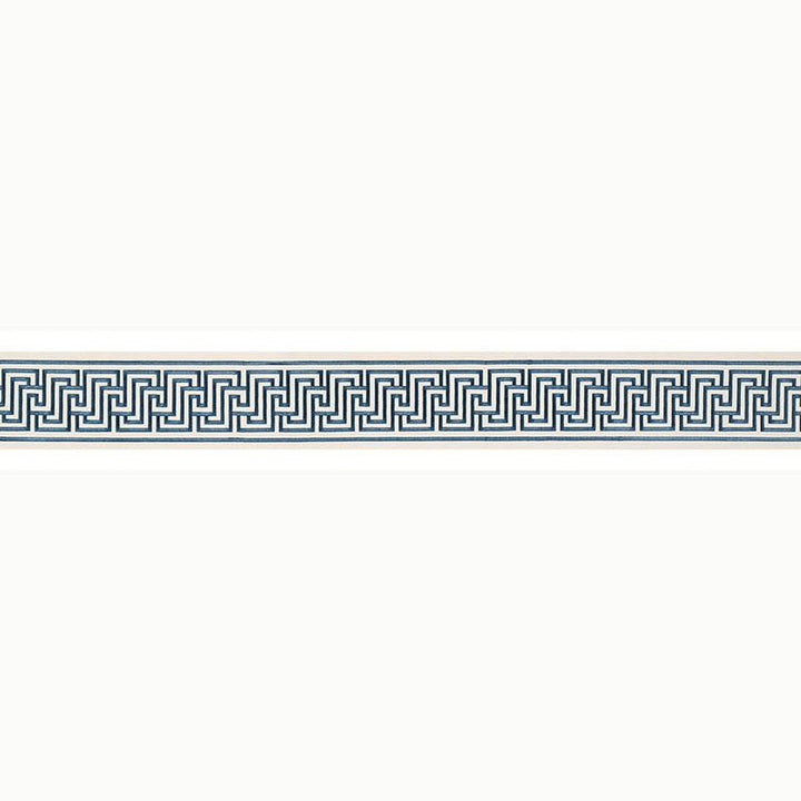 Labyrinth Tape Bleu 66143 by Schumacher Designer Trim Mary Mcdonald 2.5" - Swanky Fabrics -