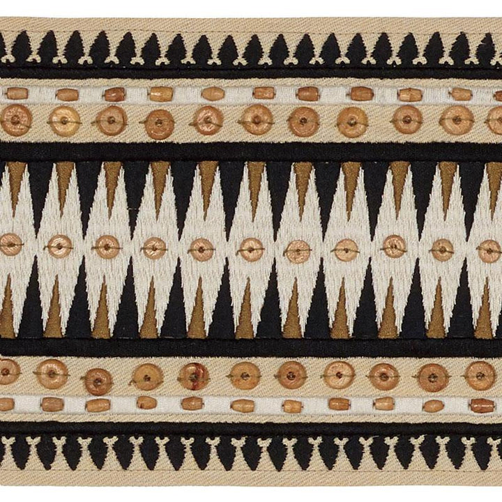 Tahiti Tape Lava Black 69310 by Schumacher Designer Trim Mary Mcdonald - Swanky Fabrics -