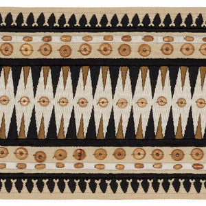 Tahiti Tape Lava Black 69310 by Schumacher Designer Trim