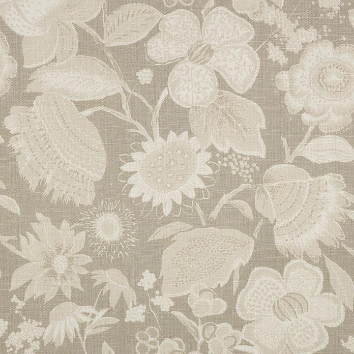 Tikki Garden Linen Sea Oyster 175850 by Schumacher Designer Fabric Mary Mcdonald 26.5" - Swanky Fabrics -